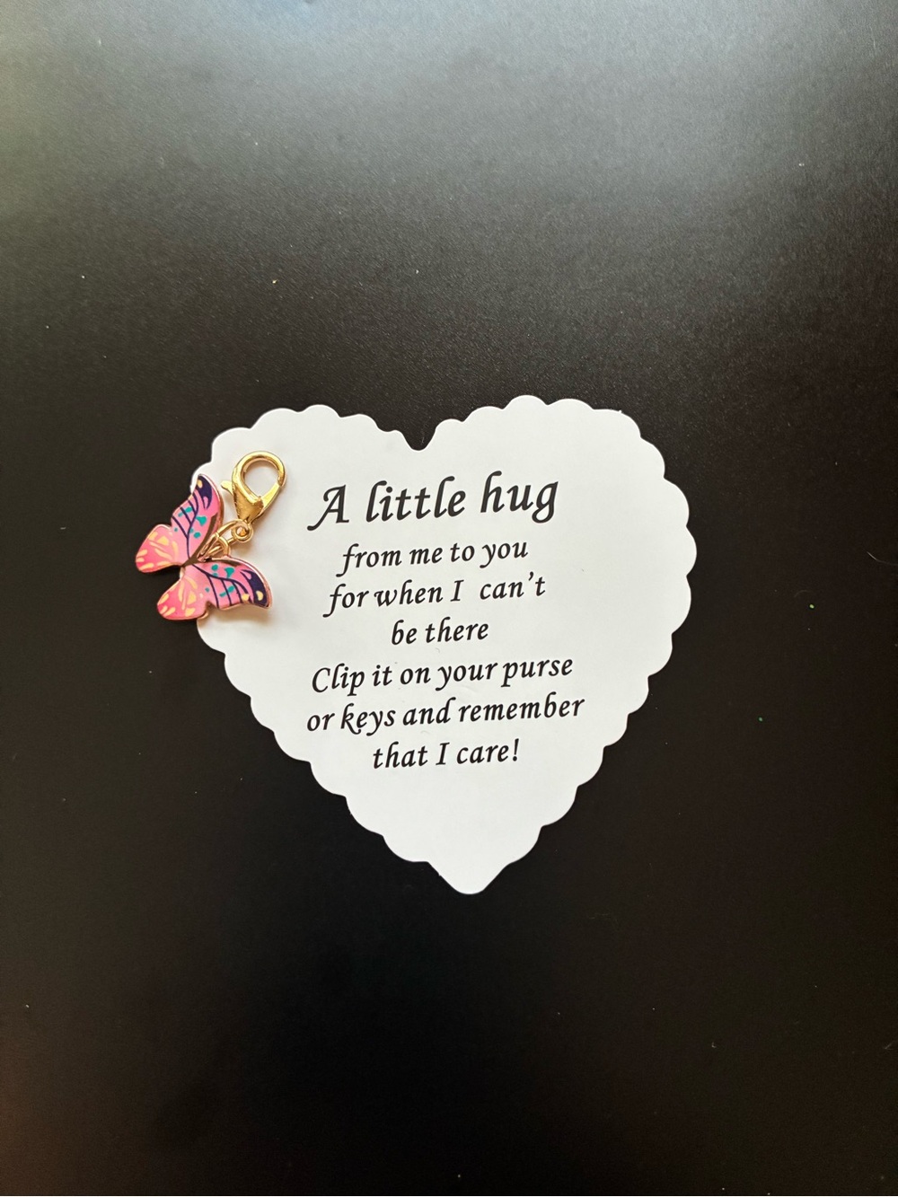 Pink Butterfly Clip-On Charm for Kids with Gold Clasp